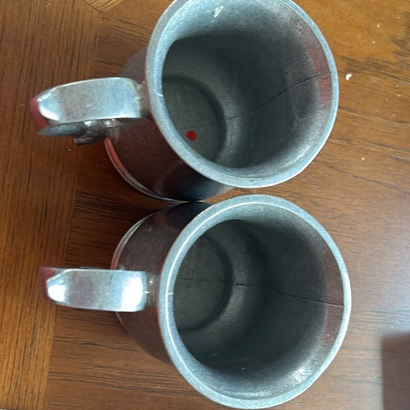 2 Antique Pewter Mugs - Vintage New - Picture 10 of 10